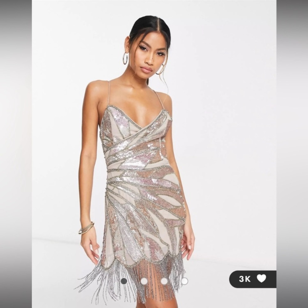 ASOS Metallic Sequin Mini Dress,